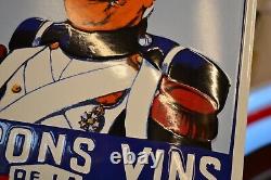 Plaque émaillée LES BONS VINS DE LA VIEILLE GARDE enamel sign enamelsign