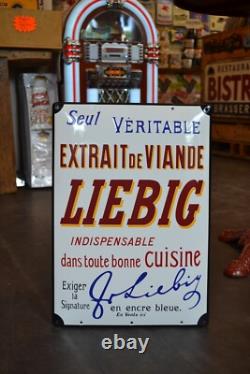 Plaque émaillée LIEBIG extrait de viande bouillon cuisine