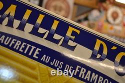 Plaque émaillée LU LEFEVRE UTILE alimentaire paille d'or enamel sign