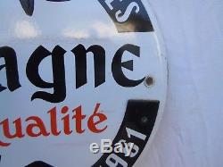 Plaque emaillee Label Bretagne qualite cuisine specialites regionale 1961