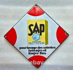 Plaque émaillée Lessive SAP 23x23cm