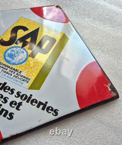 Plaque émaillée Lessive SAP 23x23cm