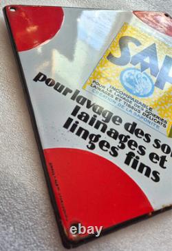 Plaque émaillée Lessive SAP 23x23cm