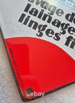 Plaque émaillée Lessive SAP 23x23cm