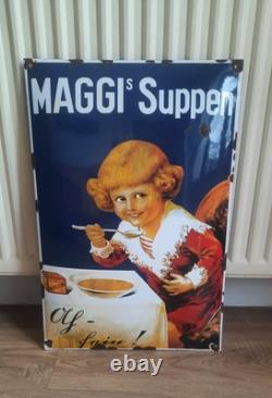 Plaque émaillée MAGGI dimensions 60 x 40 cm