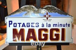 Plaque émaillée MAGGI potages bouillon enamel sign emailschild