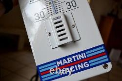 Plaque émaillée MARTINI RACING Porsche thermomètre hauteur 70 cm enamel sign
