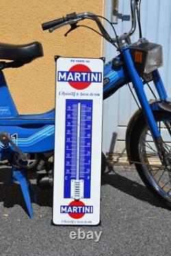 Plaque émaillée MARTINI apéritif thermomètre 75 cm enamel sign emailschild