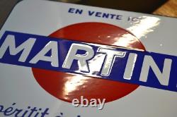 Plaque émaillée MARTINI apéritif thermomètre 75 cm enamel sign emailschild