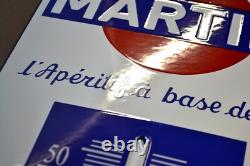 Plaque émaillée MARTINI apéritif thermomètre 75 cm enamel sign emailschild