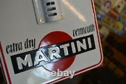 Plaque émaillée MARTINI vermouth blanc rouge thermomètre enamel sign emailschild