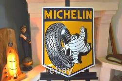 Plaque émaillée MICHELIN bibendum pneus emailschild enamel sign