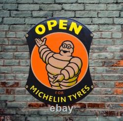 Plaque émaillée MICHELIN pneus enamel sign emailschild