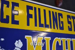 Plaque émaillée MICHELIN tires pneus service station enamel sign emailschild