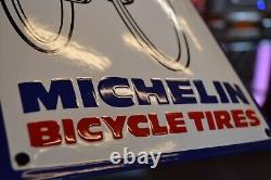Plaque émaillée MICHELIN velo cycliste pneus garage enamel emailschild