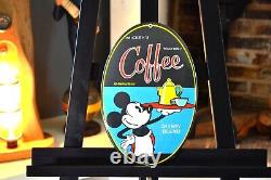 Plaque émaillée MICKEY coffee boisson brasserie enamel sign