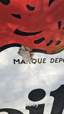 Plaque émaillée MOBILOIL 1937 Enamel Garage