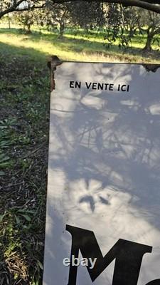 Plaque émaillée MOBILOIL 1937 Enamel Garage