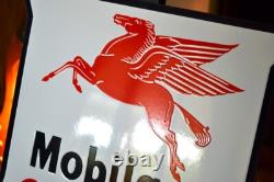 Plaque émaillée MOBILOIL MOBILGAS oil company ++4543 cm++ enamel sign