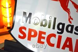 Plaque émaillée MOBILOIL MOBILGAS oil company ++4543 cm++ enamel sign