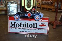 Plaque émaillée MOBILOILvoiture motor oil huile automobile enamel sign