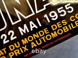 Plaque émaillée MONACO GRAND PRIX 1955 enamel sign emailschild