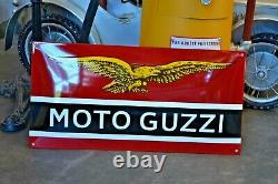 Plaque émaillée ++ MOTO GUZZI ++ enseigne moto enamel sign 6030 cm