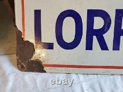 Plaque émaillée Machine A Traire Lorraine 40 x 19.8 cm