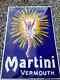 Plaque émaillée Martini vermouth numérotée enamel sign emailschild