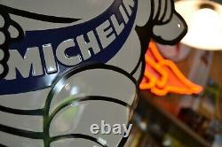 Plaque émaillée Michelin Bibendum pneu enamel sign
