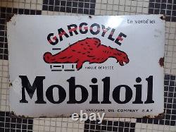 Plaque émaillée Mobiloil Gargoyle