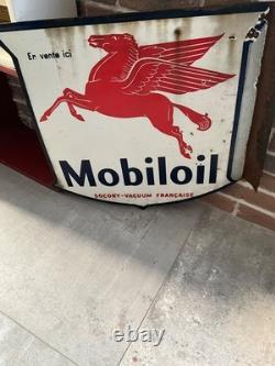 Plaque émaillée Mobiloil Vitracier NEUHAUS 1950