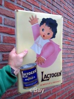 Plaque émaillée Nestlé Lactogen 1930