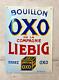 Plaque émaillée OXO LIEBIG bouillon cube alimentaire enamel sign emailschild