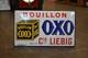 Plaque &eacute;maill&eacute;e OXO liebig bouillon plaque alimentaire enamel sign