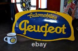 Plaque émaillée PEUGEOT automobiles ancien logo