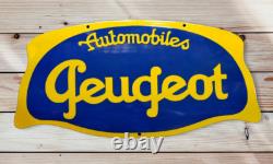 Plaque émaillée PEUGEOT automobiles ancien logo