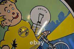 Plaque émaillée PHILIPS Philidyne vélo enamel sign
