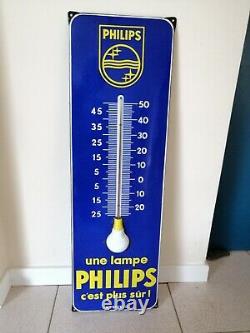 Plaque émaillée PHILIPS thermomètre 1951-59