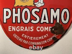 Plaque émaillée PHOSAMO, Compagnie Bordelaise Des Produits Chimiques