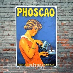 Plaque émaillée PHOSCAO petit déjeuner exquis enamel sign emailschild