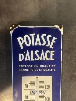 Plaque émaillée POTASSE D'ALSACE thermomètre 70 Centimètres