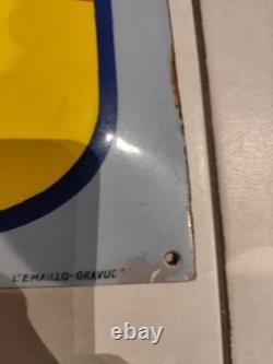 Plaque émaillée Philips radio Bombé Année 30 Signé L'émaillot gravure ORIGINAL