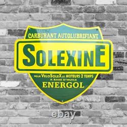 Plaque émaillée Publicitaire SOLEXINE bombée Déco garage Vintage Collection