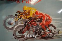 Plaque émaillée SHELL golden moto huile course garage enamel sign emaischild