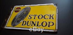 Plaque émaillée Stock Dunlop, emailschild Rhenania Emaillierwerke, Düsseldorf