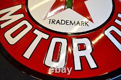 Plaque émaillée TEXACO moto oil huile automobile ++ 50 cm ++ enamel sign