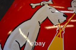 Plaque émaillée TINTIN orange - 6040 cm- enamel sign emailschild