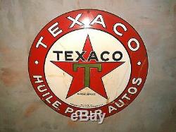 Plaque emaillee Texaco ancienne