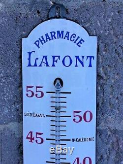Plaque émaillée Thermomètre Sirop Jane 1m65 Pharmacie